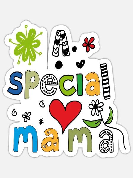 a special Mama - Sticker Größe S (10 x 10 cm) - Mattweiß