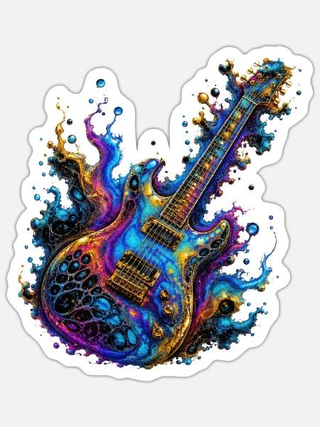Echos in Farbe - Sticker Größe S (10 x 10 cm) - Mattweiß