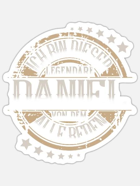Daniel - Sticker Größe S (10 x 10 cm) - Mattweiß