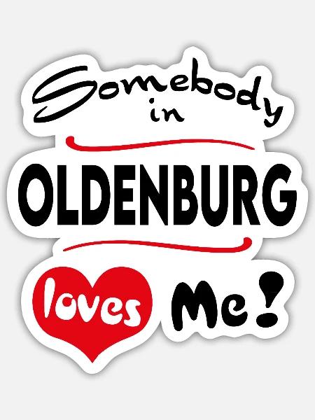 Oldenburg Stadt Urban T-Shirt City Heimatliebe Tow - Sticker Größe S (10 x 10 cm) - Mattweiß