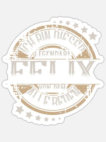 Felix - Sticker Größe S (10 x 10 cm) - Mattweiß