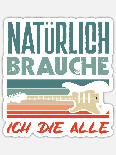 Lustiges Musiker - Sticker Größe S (10 x 10 cm) - Mattweiß