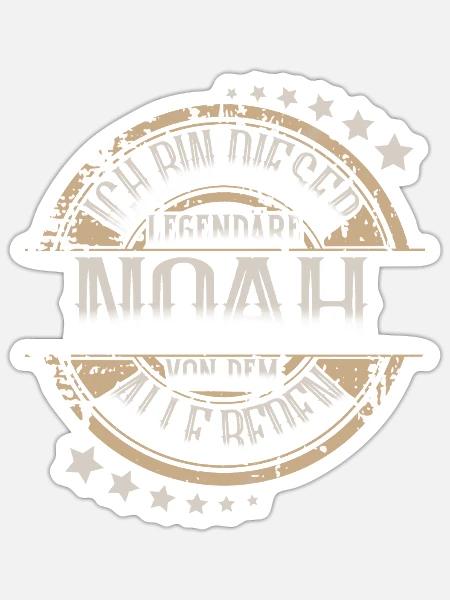 Noah - Sticker Größe S (10 x 10 cm) - Mattweiß