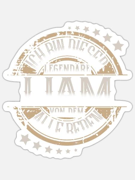 Liam - Sticker Größe S (10 x 10 cm) - Mattweiß