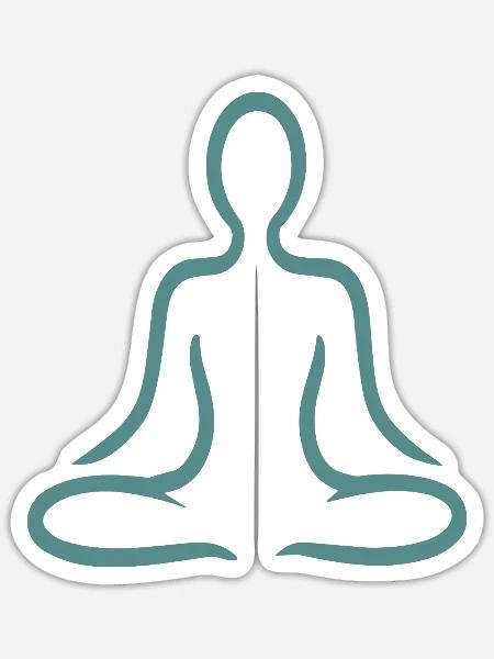Yoga Und Meditation - Sticker Größe S (10 x 10 cm) - Mattweiß