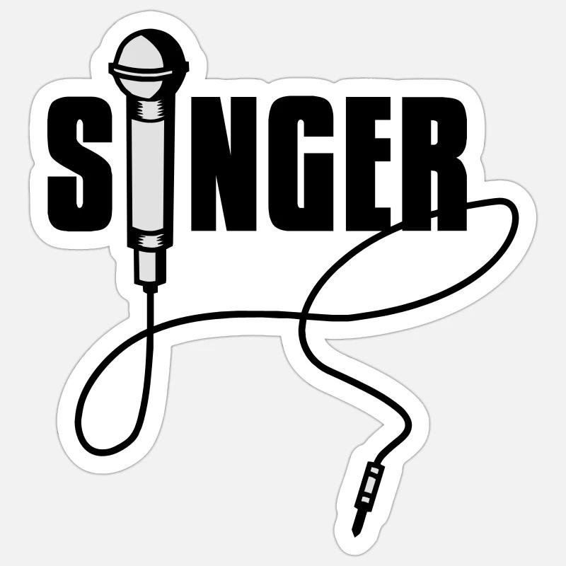 singer Sticker size S (10 x 10 cm)