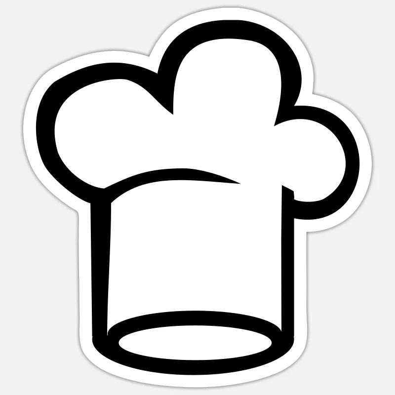 Koch - Sticker Größe S (10 x 10 cm) - Mattweiß