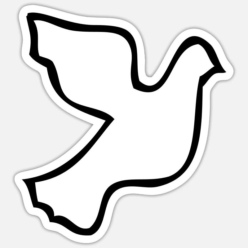 Friedenstaube Sticker Größe S (10 x 10 cm)