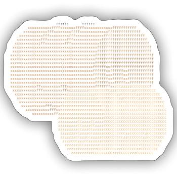 Ein Heuballen auf dem Bauernhof karriert ASCII - Sticker Größe S (10 x 10 cm) - Mattweiß - Vorne