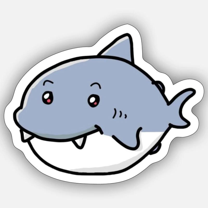 Cute Shark - Sticker size S (10 x 10 cm) - white matte