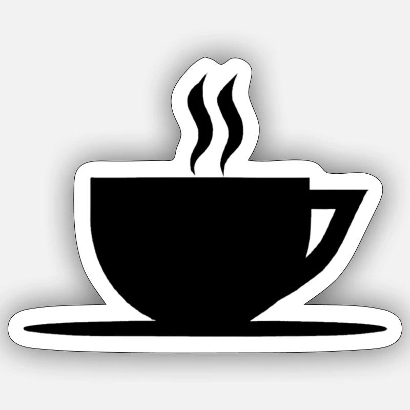 Kaffee Kaffeetasse Geschenkidee Tee Teetasse Sticker Größe S (10 x 10 cm)