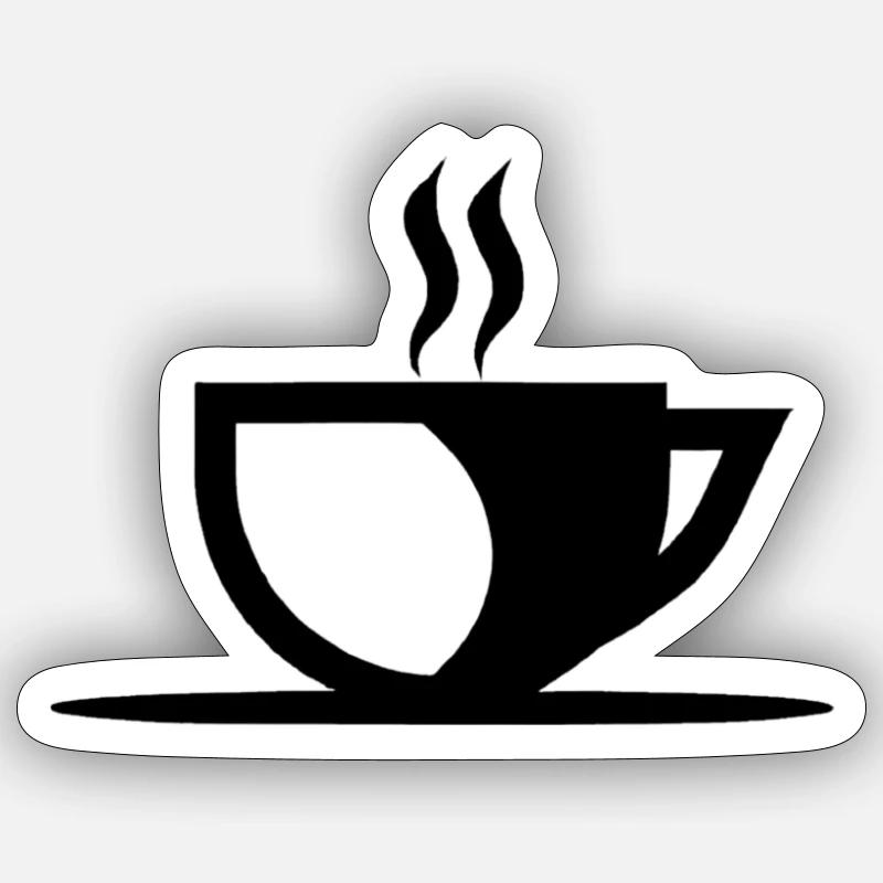 Kaffee Kaffeetasse Kaffeebecher Geschenkidee Tee Sticker Größe S (10 x 10 cm)