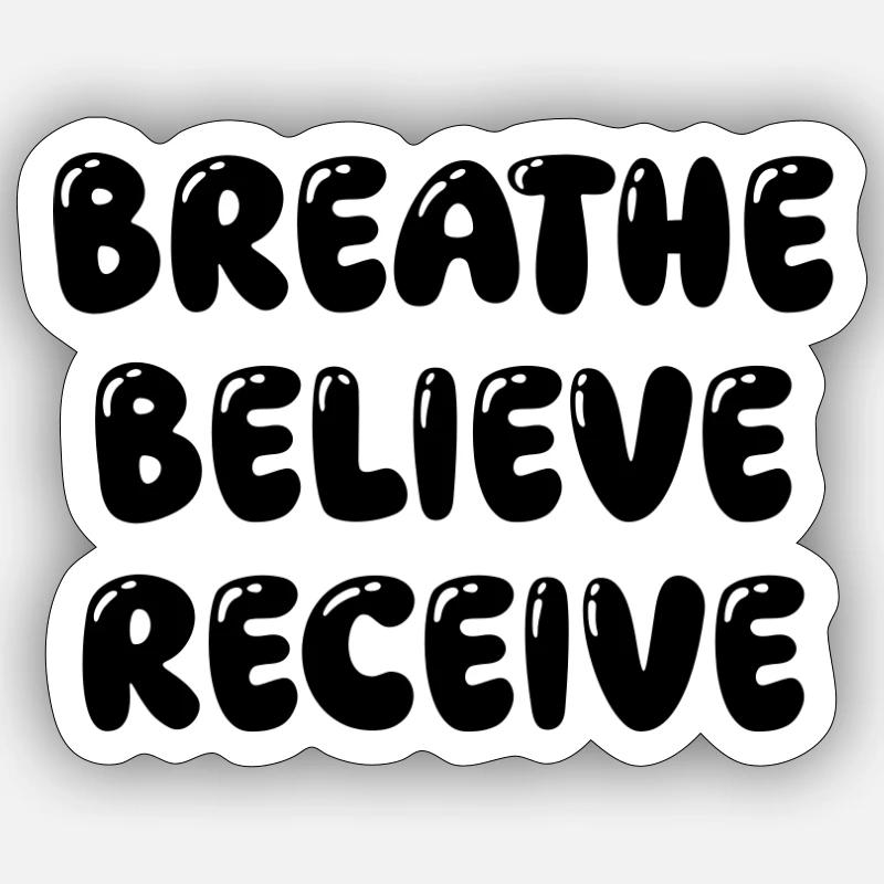 Croire Recevoir - Sticker taille S (10 x 10 cm) - blanc mat