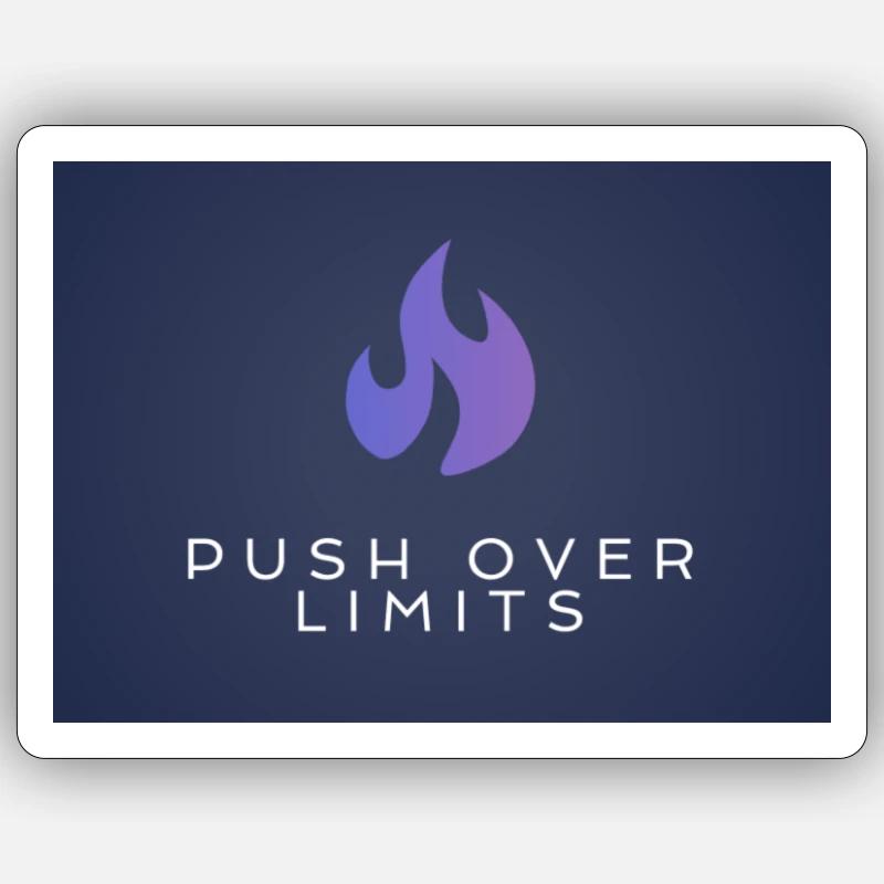 Push over limits Sticker size S (10 x 10 cm)