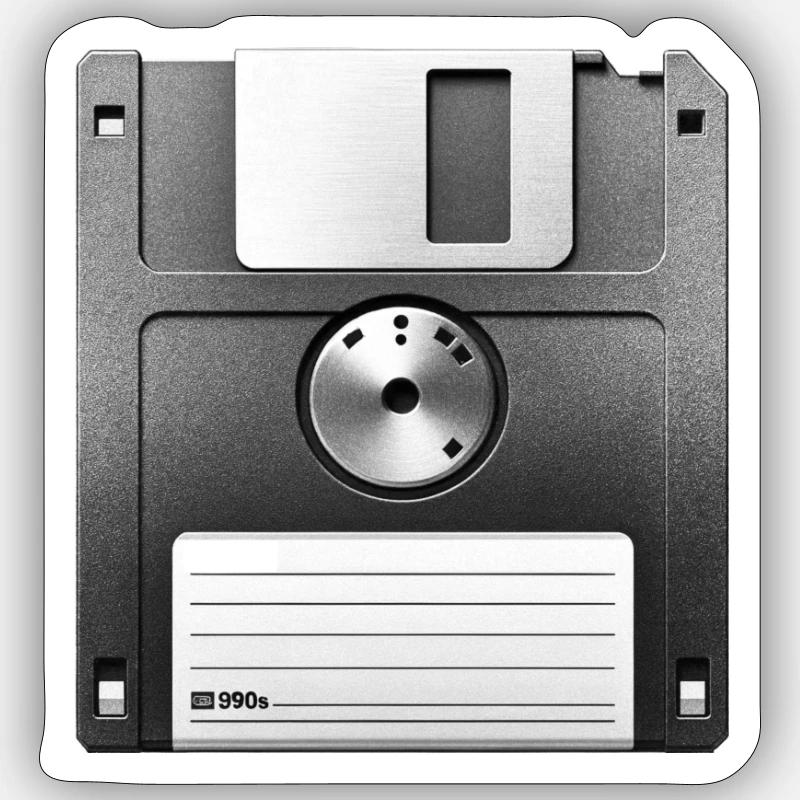 Einfache Diskette Sticker Größe S (10 x 10 cm)