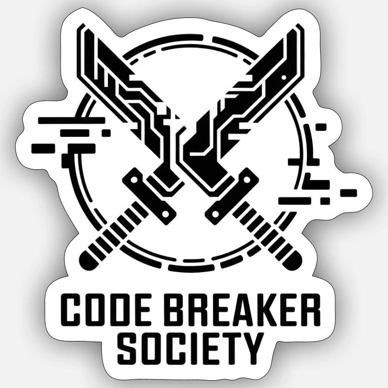 Société des Décodeurs - Sticker taille S (10 x 10 cm) - blanc mat