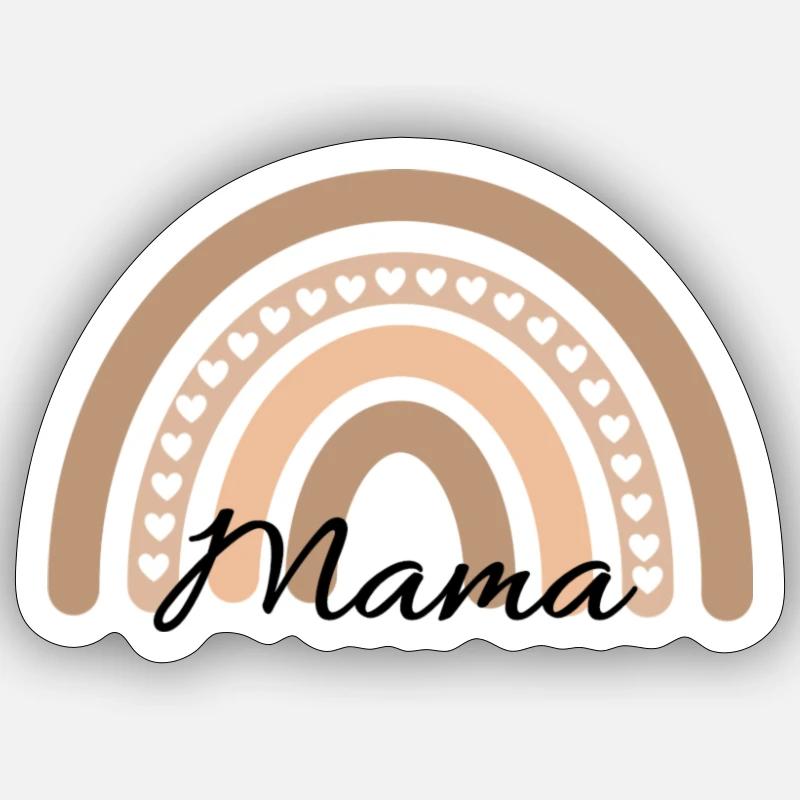 Mama Regenbogen T-shirt, Pullover, Sweatshirt... Sticker Größe S (10 x 10 cm)