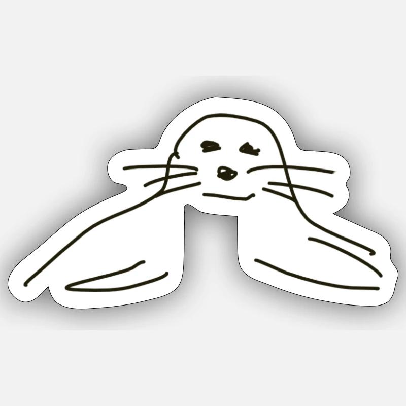 phoques phoques phoques animaux Sticker taille S (10 x 10 cm)