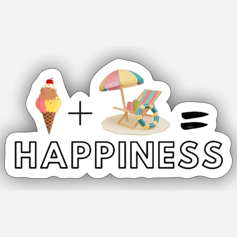 Summer Vibes - Sticker taille S (10 x 10 cm) - blanc mat