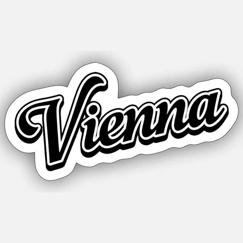 Vienna Design - Sticker Größe S (10 x 10 cm) - Mattweiß