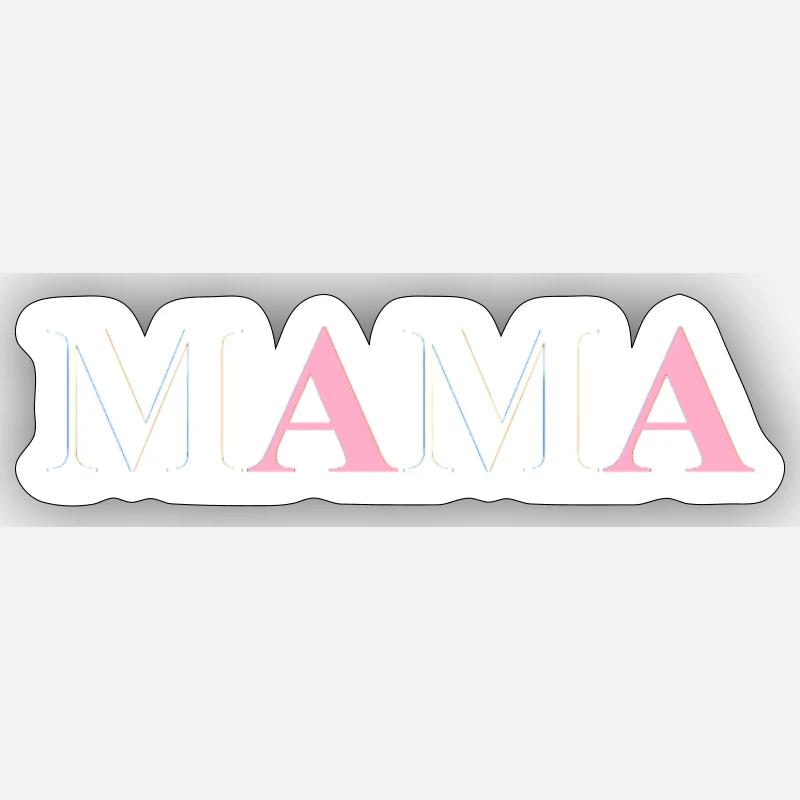 Maman je t'aime - Sticker taille S (10 x 10 cm) - blanc mat