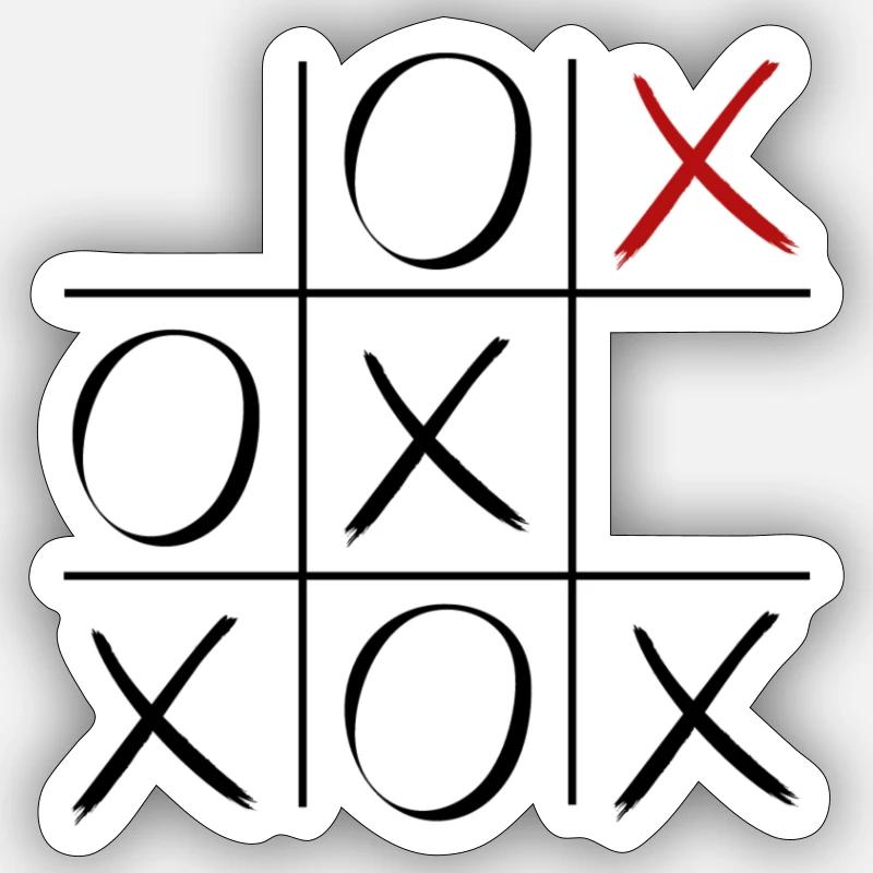 Tic Tac Toe Sticker size S (10 x 10 cm)