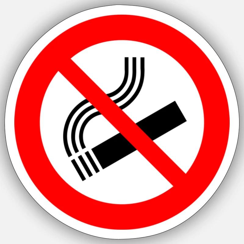 No smoking does not smoke! Sticker size S (10 x 10 cm)