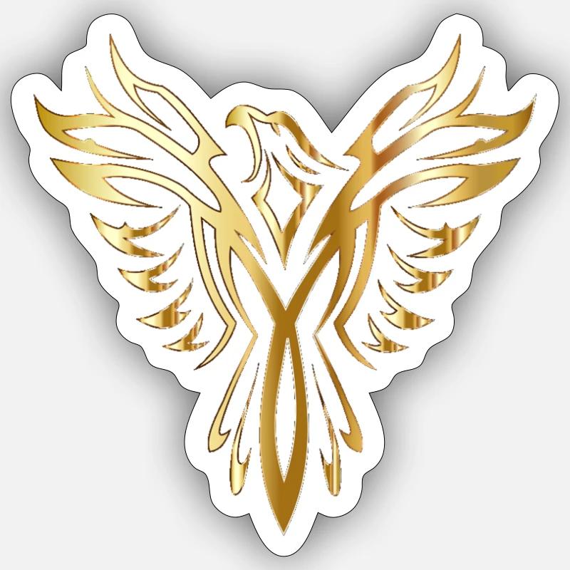 phoenix - Sticker Größe S (10 x 10 cm) - Mattweiß