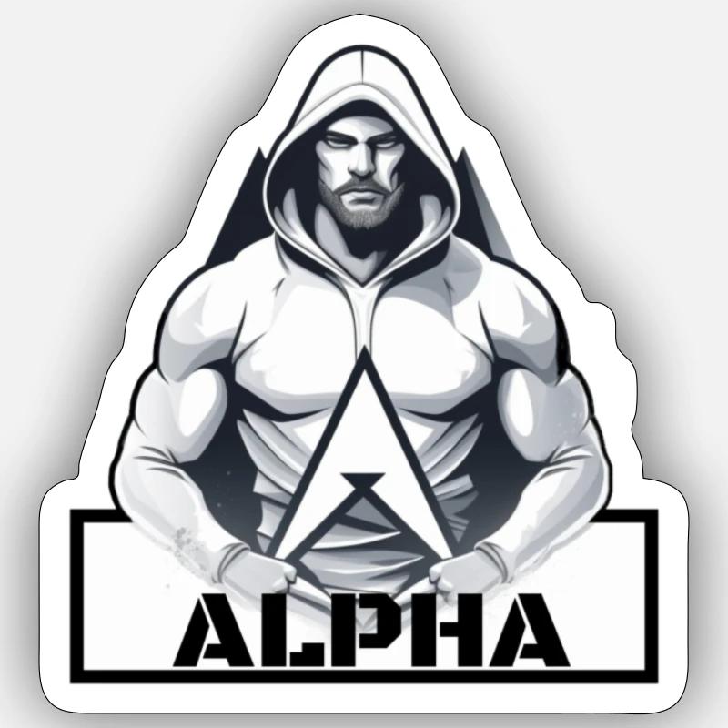 ALPHA - Sticker Größe S (10 x 10 cm) - Mattweiß