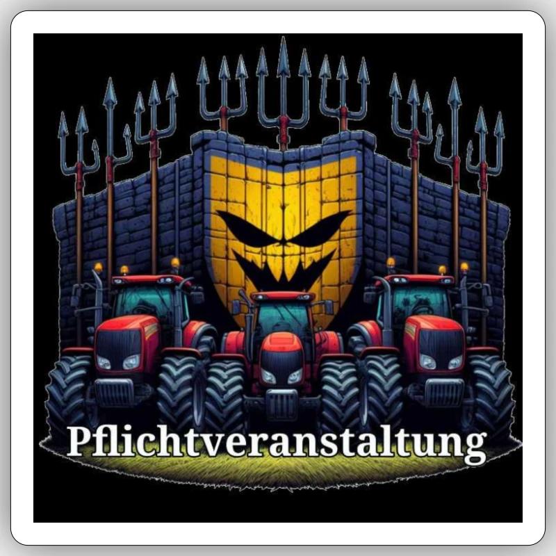 Bauerndemo Sticker Größe S (10 x 10 cm)