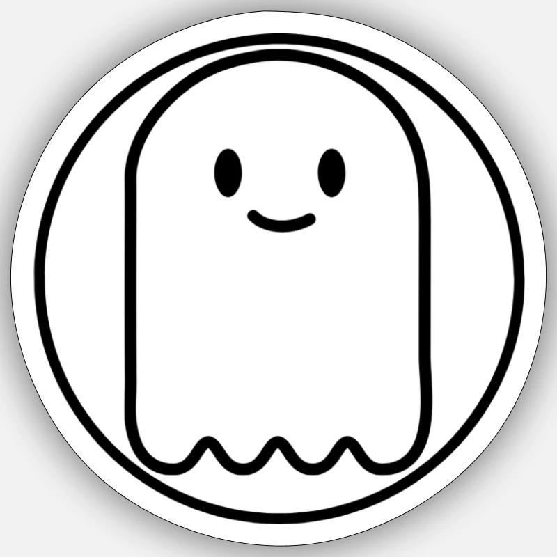 kleiner freundlicher Geist Sticker Größe S (10 x 10 cm)