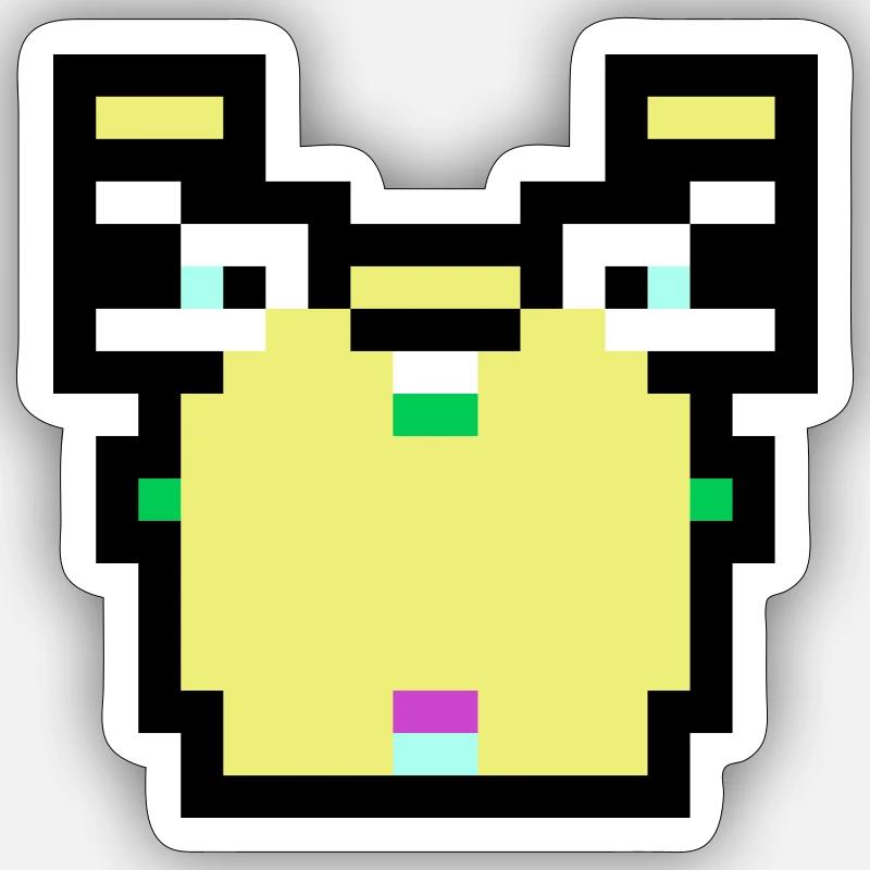 Pixel Krabbe Sticker Größe S (10 x 10 cm)