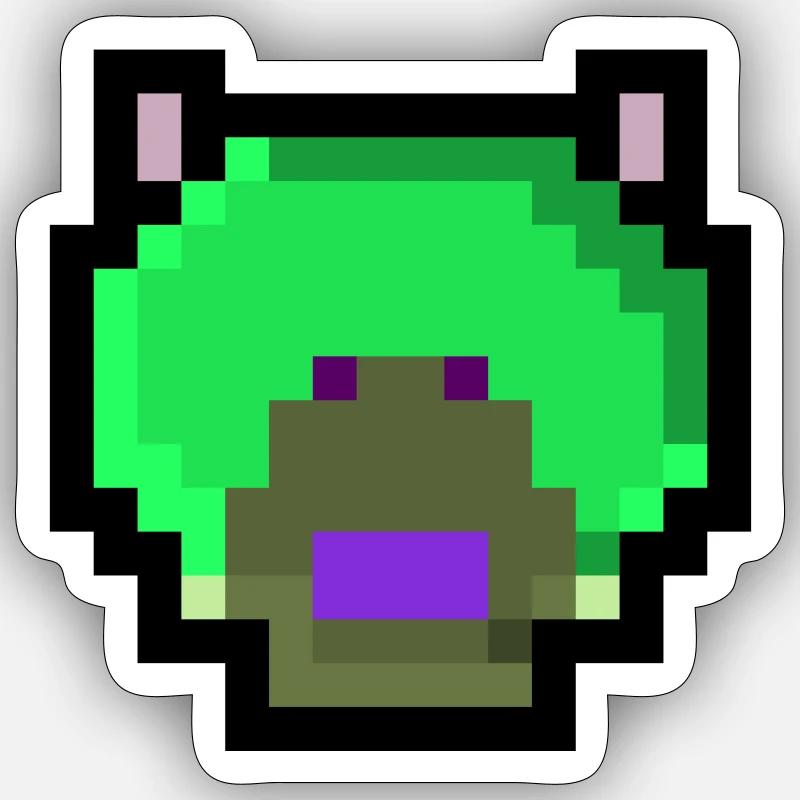 Pixel Bär - Sticker Größe S (10 x 10 cm) - Mattweiß