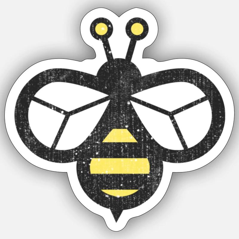 Bienen Design Sticker Größe S (10 x 10 cm)
