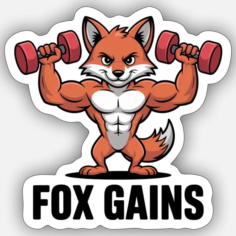 Fox Gains Sticker size S (10 x 10 cm)