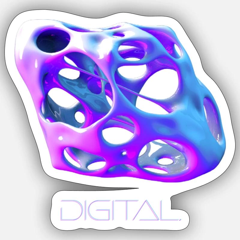 Digital - Sticker Größe S (10 x 10 cm) - Mattweiß