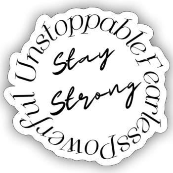 Unstoppable - Sticker Größe S (10 x 10 cm) - Mattweiß - Vorne