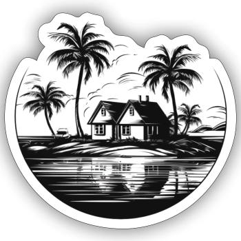 Dream trip - Sticker size S (10 x 10 cm) - white matte - Front