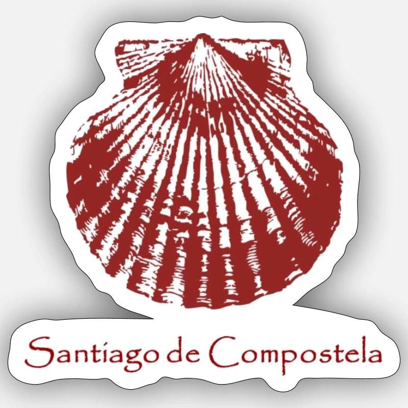 Santiago de Compostela - Sticker size S (10 x 10 cm) - white matte