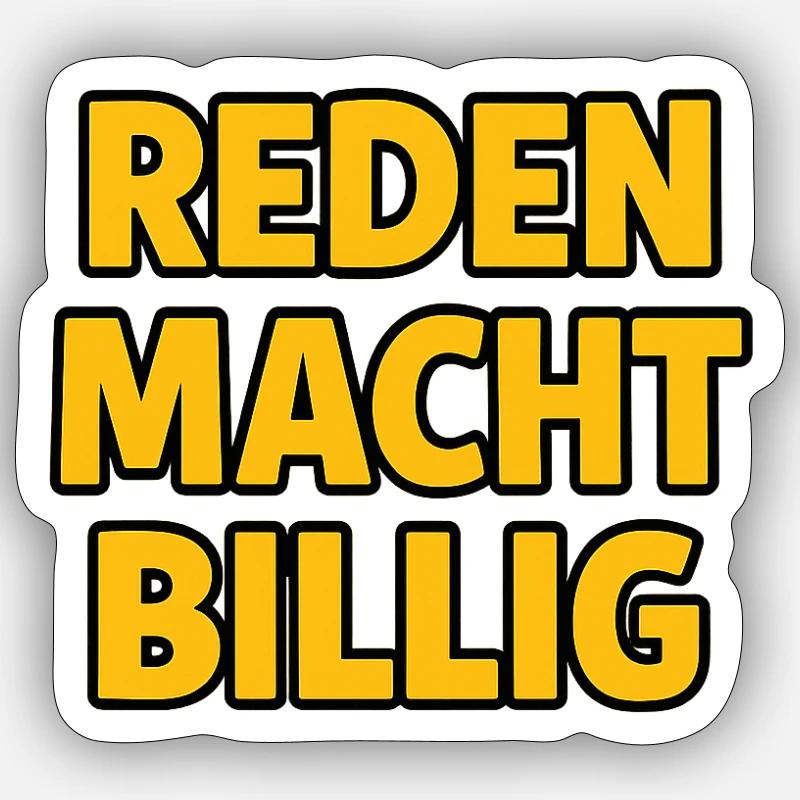 Reden Sticker Größe S (10 x 10 cm)