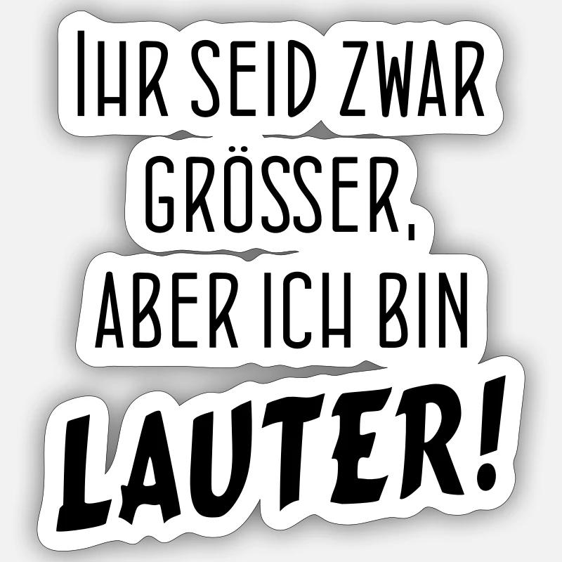 BIN LAUTER Sticker Größe S (10 x 10 cm)