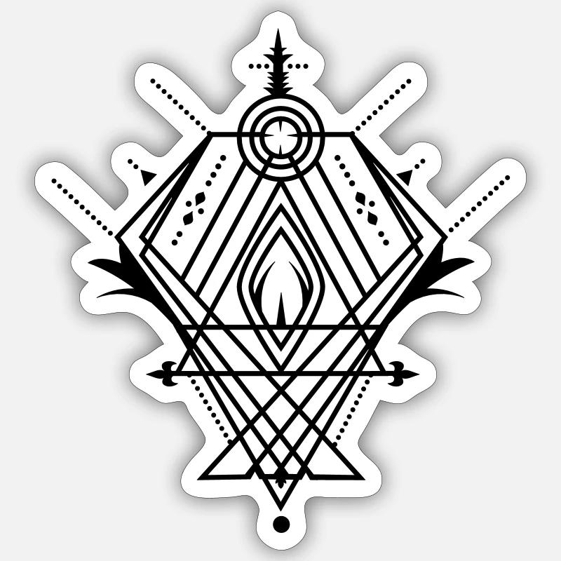 A mystical symbol - Sticker size S (10 x 10 cm) - white matte