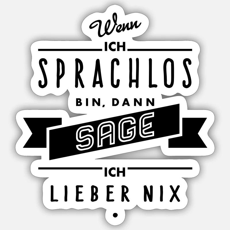 Sprachlos 1C - Farbwechsel Sticker Größe S (10 x 10 cm)