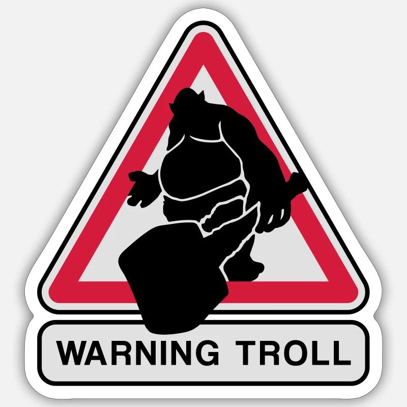 Troll - Sticker size S (10 x 10 cm) - white matte