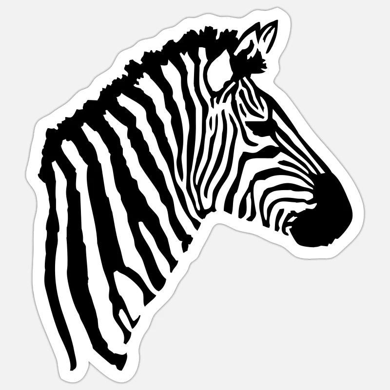 Zebra Kopf Sticker Größe S (10 x 10 cm)