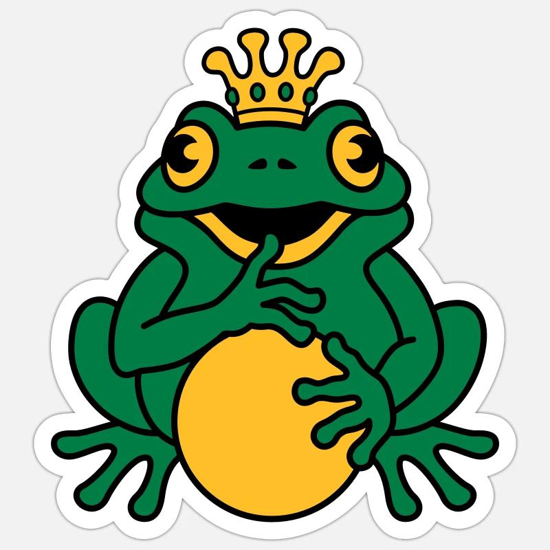 Froschkönig Sticker Größe S (10 x 10 cm)