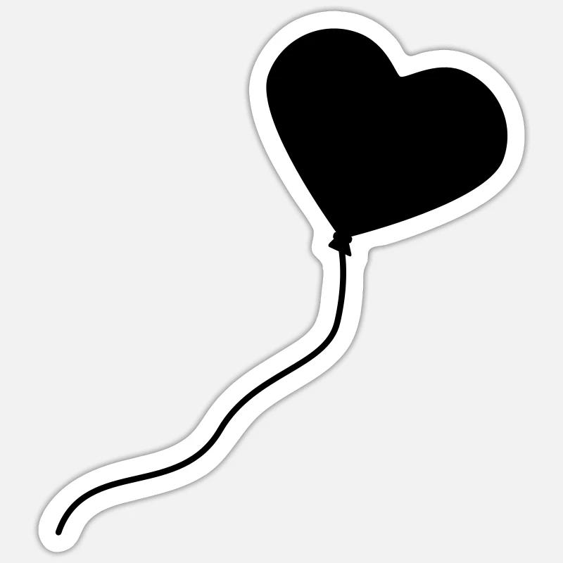herzluftballon_1c Sticker size S (10 x 10 cm)