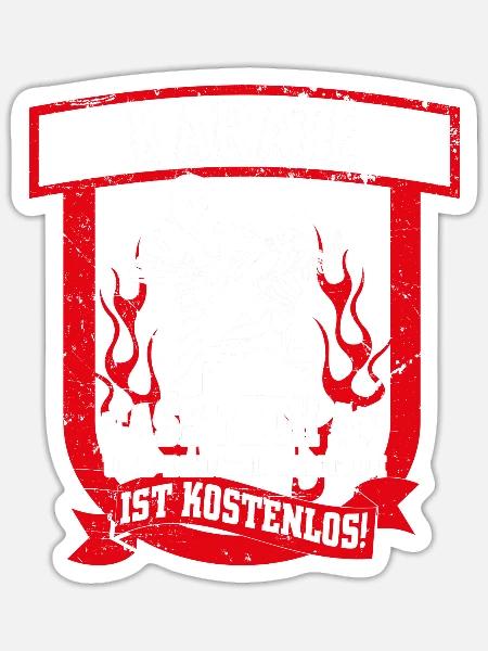 Karate - 1. Lektion kostenlos - Sticker Größe S (10 x 10 cm) - Mattweiß