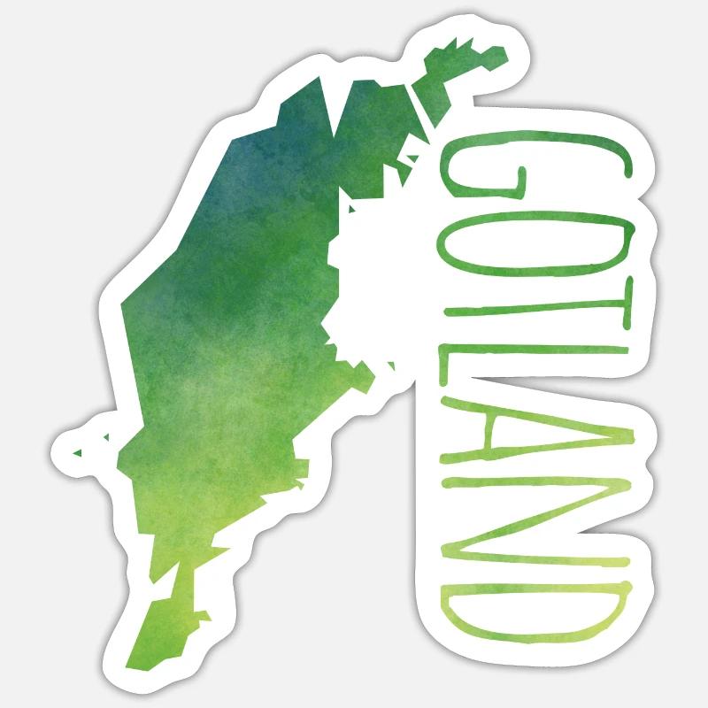 Gotland - Sticker size S (10 x 10 cm) - white matte