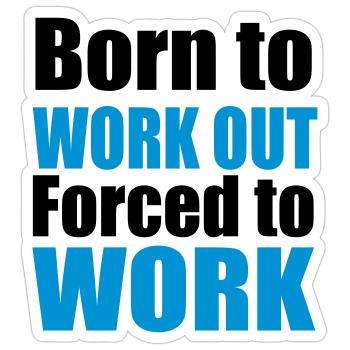 gym - Sticker taille S (10 x 10 cm) - blanc mat - Devant